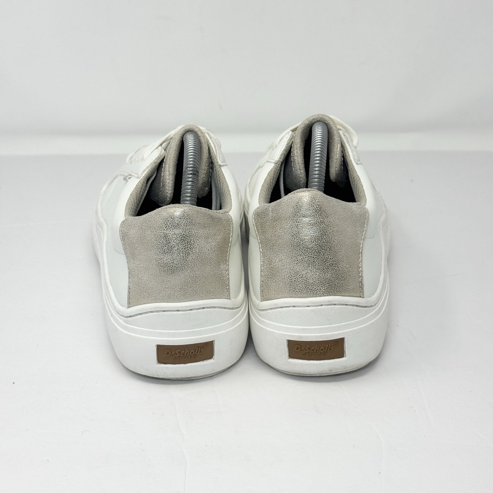 Dr Scholl's Women's Time Off Sneaker Size 9.5M White Gold Faux Leather - Picture 8 of 13